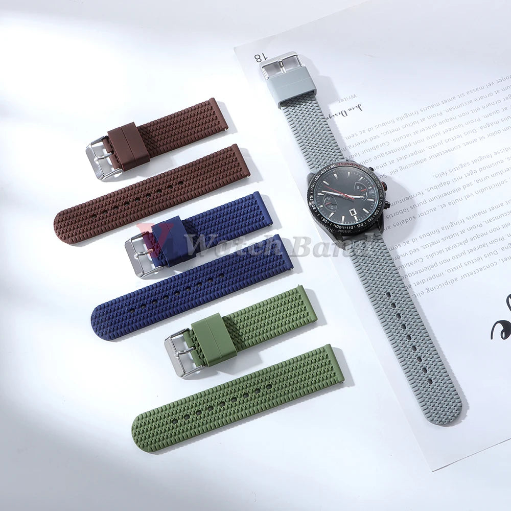 18mm 20mm 22mm 24mm Quick Release Silicone Strap for Samsung Galaxy Watch 3 4 5  for Huawei GT2/GT3 Smart Watch Bracelet