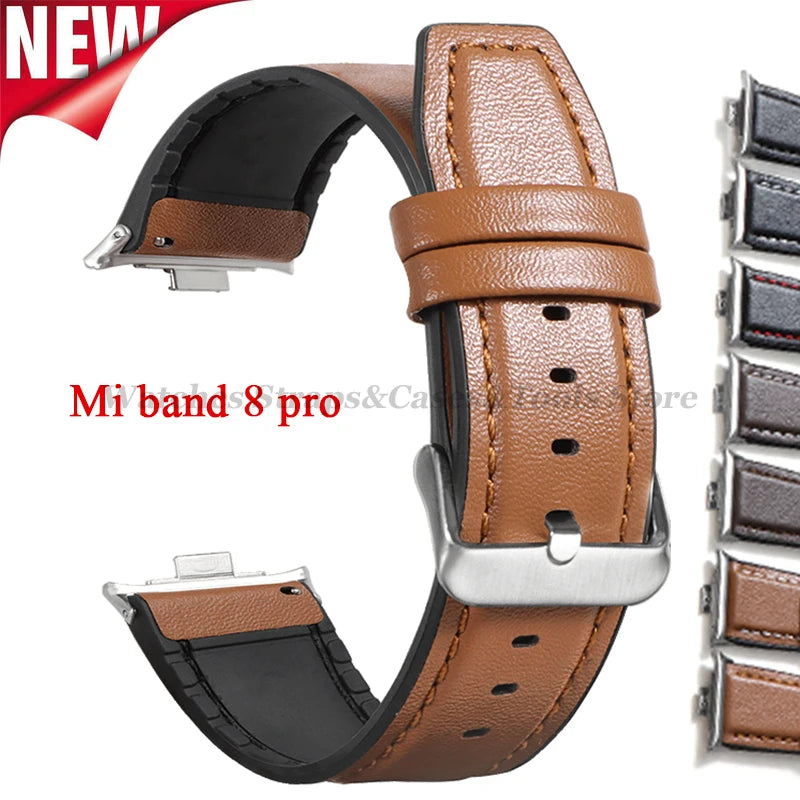 Leather Watch Bracelet for Redmi Watch 4 Wrist Strap for Xiaomi Mi band 8 pro Watchband for Smart Watch Sports Strap Accessoeies