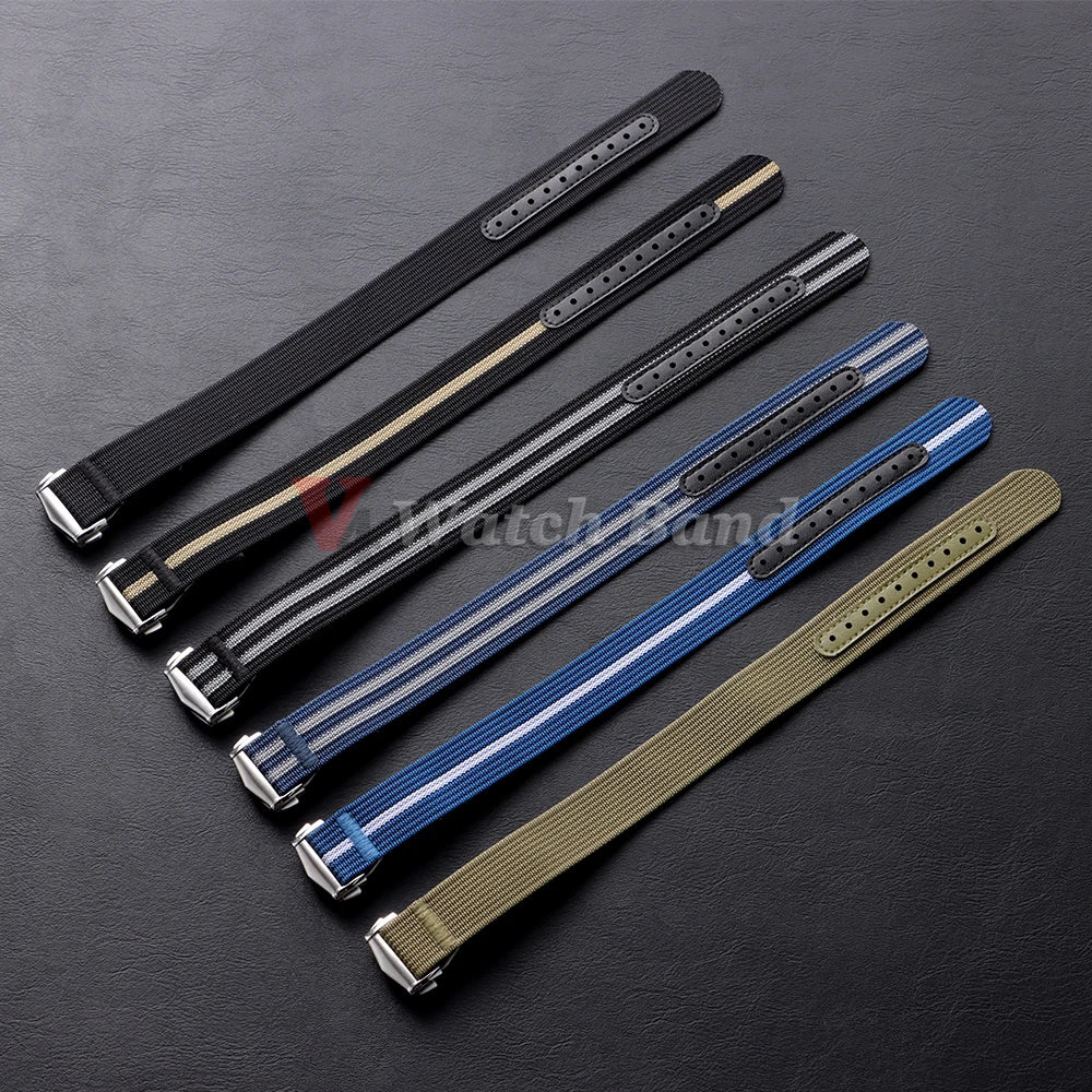 Canvas Nylon Watch Strap 20mm for Omega for Swatch for MoonSwatch for Seiko Men Women Sport Waterproof Folding Buckle Watchband