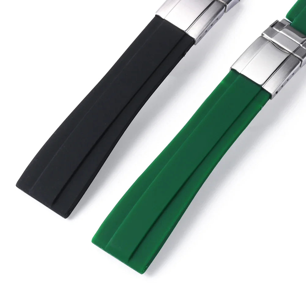 20mm Rubber Watch Strap for Rolex for Submariner for Daytona for Oysterflex Bracelet 20mm Universal Silicone Men Women Wristband