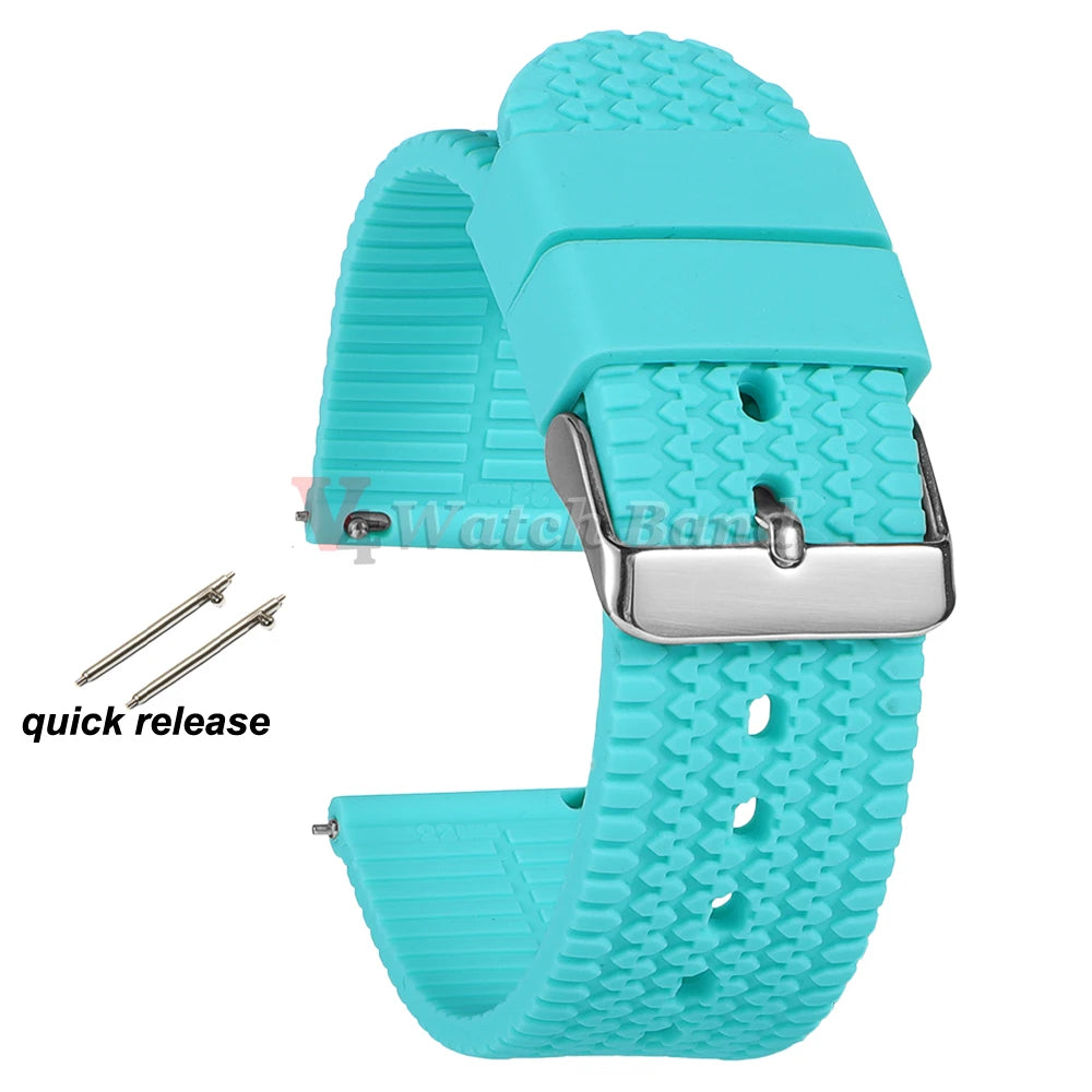 18mm 20mm 22mm 24mm Quick Release Silicone Strap for Samsung Galaxy Watch 3 4 5  for Huawei GT2/GT3 Smart Watch Bracelet