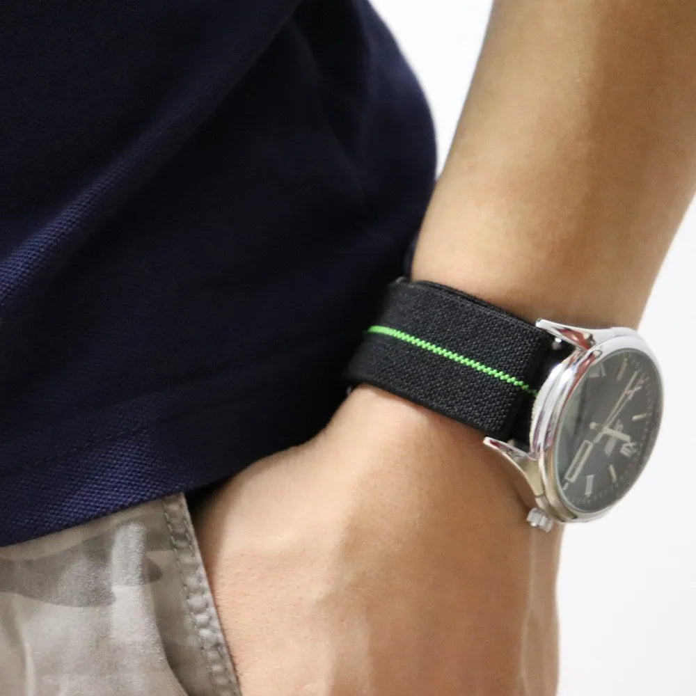 Elastic Nylon Band for Seiko for Rolex for OEMGA for Tudor Watch Sport Bracelet Parachute Watch Strap18mm 20mm 22mm Width