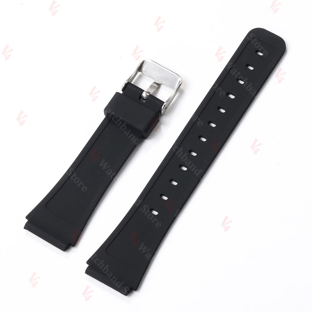 18mm Soft Silicone Watch Strap for Casio W800H SGW400 F91W F84 F105/108 A158/168 AE1200/1300 Band F-91W F84 F105 Resin Bracelet