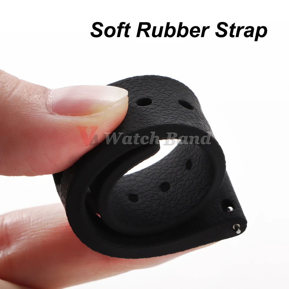 Tropical Rubber Strap for Oris for Seiko for Citizen Quick Release Watch Band 20mm 22mm New Tropical Strap Smart Watch Strap