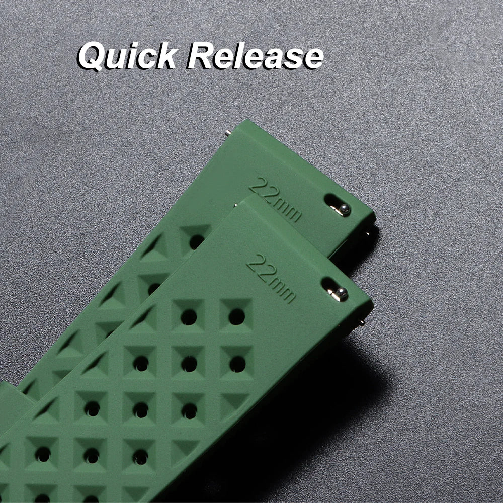 20mm 22mm Tropic Silicone Watch Strap for Seiko for Fossil Wrist Band for Oris Quick Release Rubber Bracelet Replacement