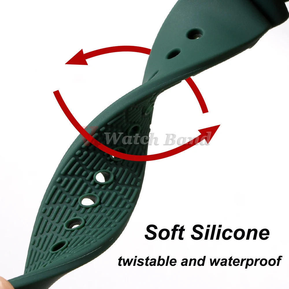 20mm 22mm Watch Band for Seiko Prospex SRP777J1 Waterproof Diving Silicone Bracelet for Seiko No.5 SKX007 SKX009 Sports Strap