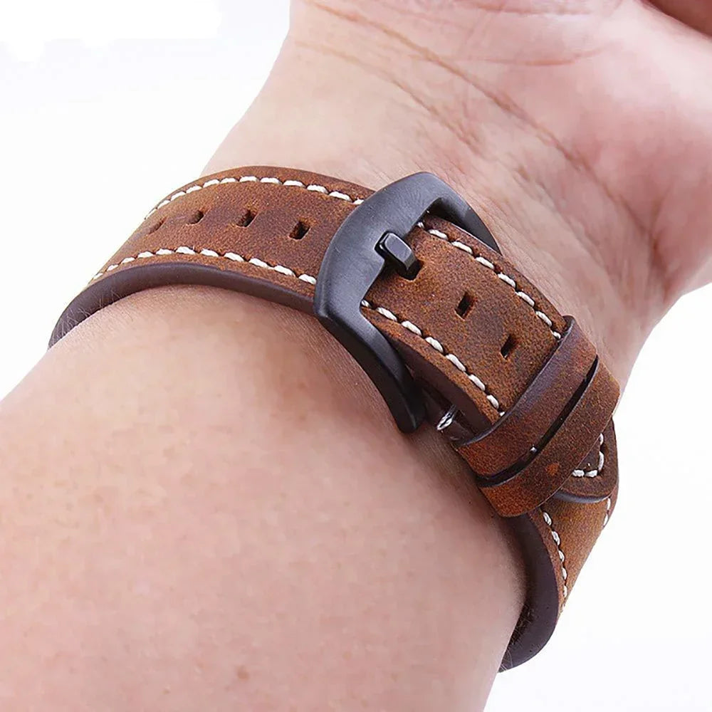 Watchband 18mm 19mm 20mm 21mm 22mm 24mm Wrist Belt for Huawei 42mm 46mm Black Yellow Brown Strap for Samsung Galaxy