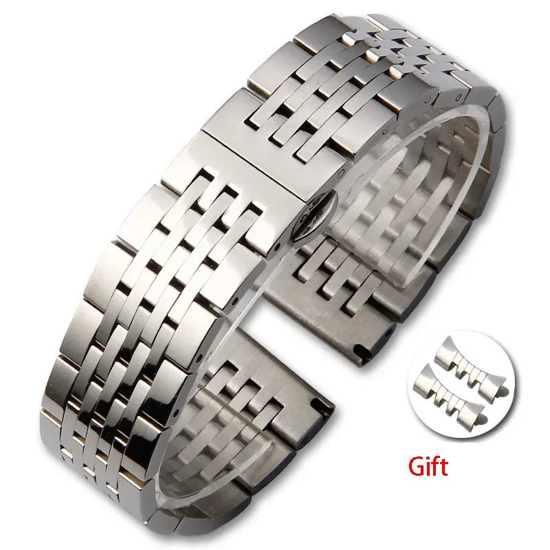 12/14/16/18/19/20/22/24mm Wristband Stainless Steel Strap for Tissot for Citizen for Longines for Seiko Watch Band Accessories