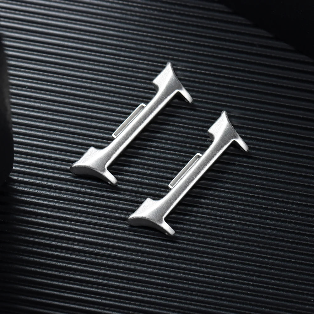 1Pair Watchband Connectors for Samsung Galaxy Watch 8 Ultra Metal Adapters Stainless Steel Bracelets Link Attachment Replacement