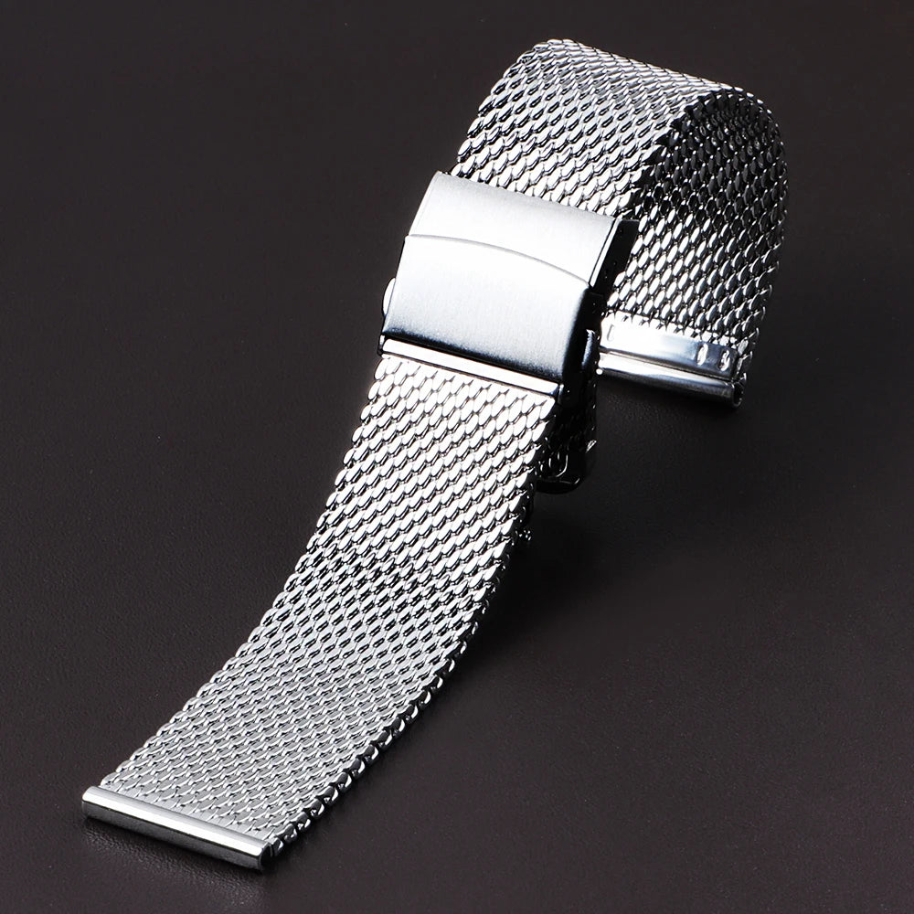 Milanese Watchbands for IWC 18mm 20mm22mm Watch Band for Seiko Strap 1.0mm 0.6mmshark Mesh Bracelet Stainless Steel Wristband