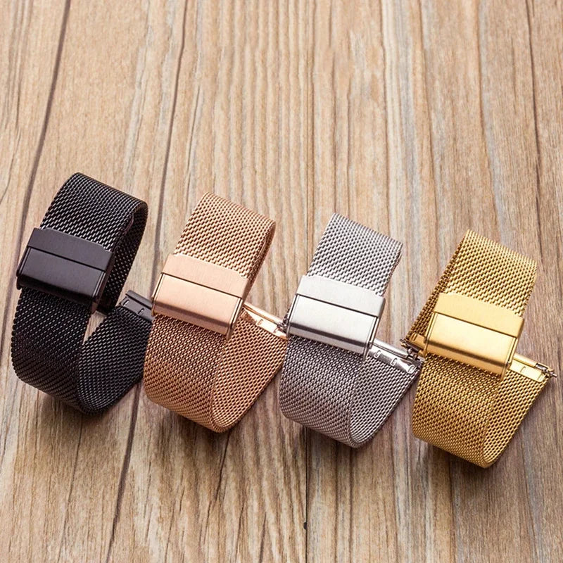 0.6MM Mesh Watch Strap for Seiko for DW Watch Steel Milanese Strap 12 13 14 15 16 17 18 19 20 21 22 24mm Men Women Watch Band
