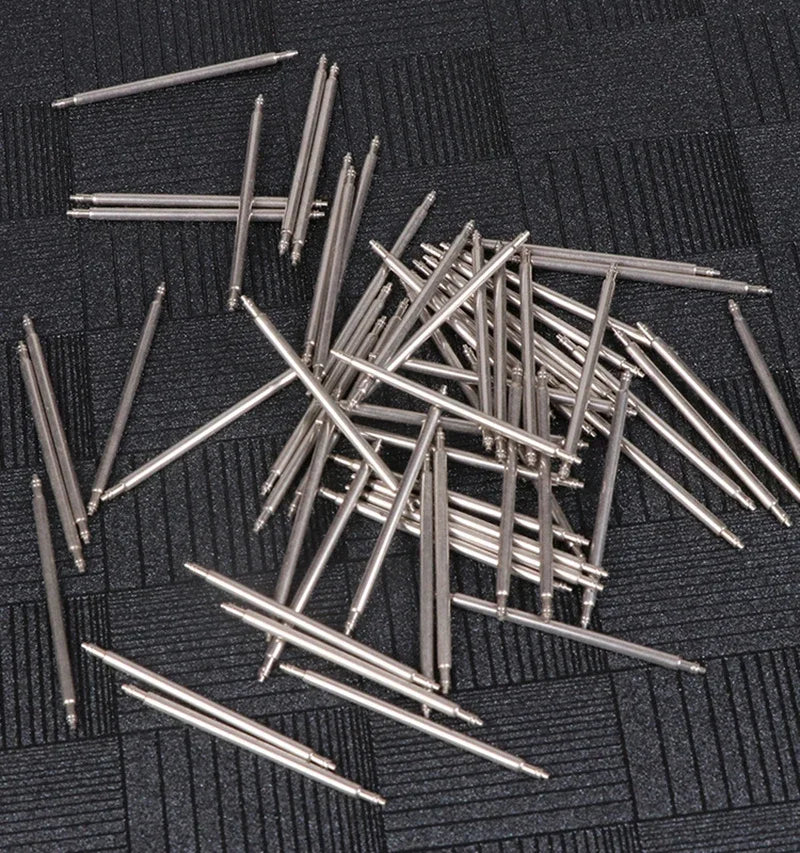 20pcs Watch Band Spring Pins 1.5mm 1.8mm 2.0mm Thickness Metal Spring Bars 16/18/20/22/24/26mm Strap Link Pins Watch Repair Tool