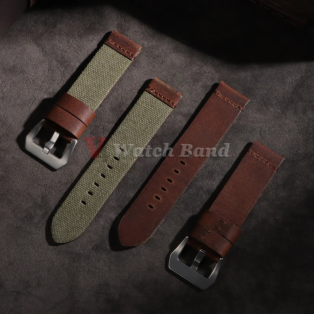 20mm 22mm 24mm High Quality Durable Nylon Watch Strap Men Watchband Blue Armygreen Retro Watch Band Release Universal Bracelet