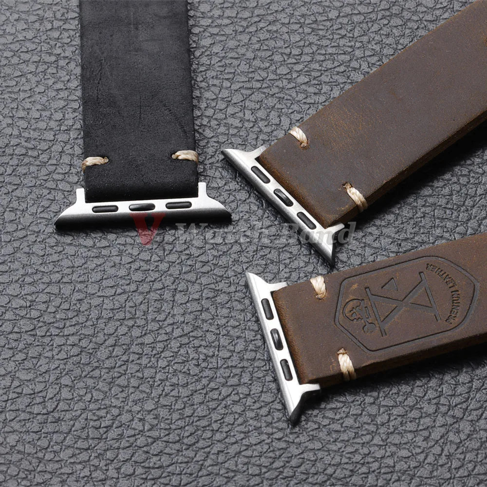 Durable Retro Leather Strap for Apple Watch Band 44mm 49mm 45mm 46mm 42mm 40mm 41mm Bracelet IWatch Series Ultra 10-9-8-7-6-5-SE