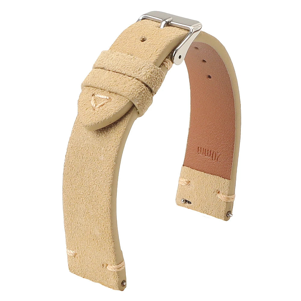 Suede Leather Strap for Seiko Watch Band Vintage Bracelaet Handmade Stitching Wristband 18mm 19mm 20mm 21mm 22mm 24mm Wristbelt