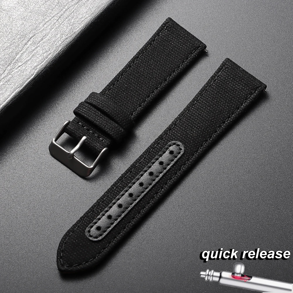 20mm 22mm Nylon Watch Band for Seiko Army Military Canvas Woven Nylon Strap Women Men Sport Watch Bands Quick Release Wristband