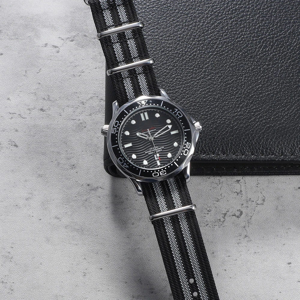 16mm 18mm 19mm 20mm 22mm 24mm Nylon Ribbed Watch Strap Band Military Casual Watchband Sport Bracelet Replacement Belt For Men