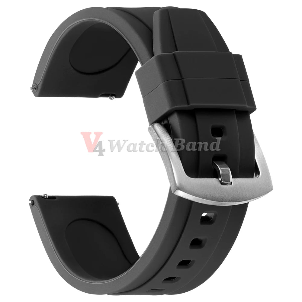 Watch Strap 20mm 22mm Universal Watch Band for Rolex for Omega Silicone Rubber Link Wrist Bracelet for Casio Soft for Smartwatch