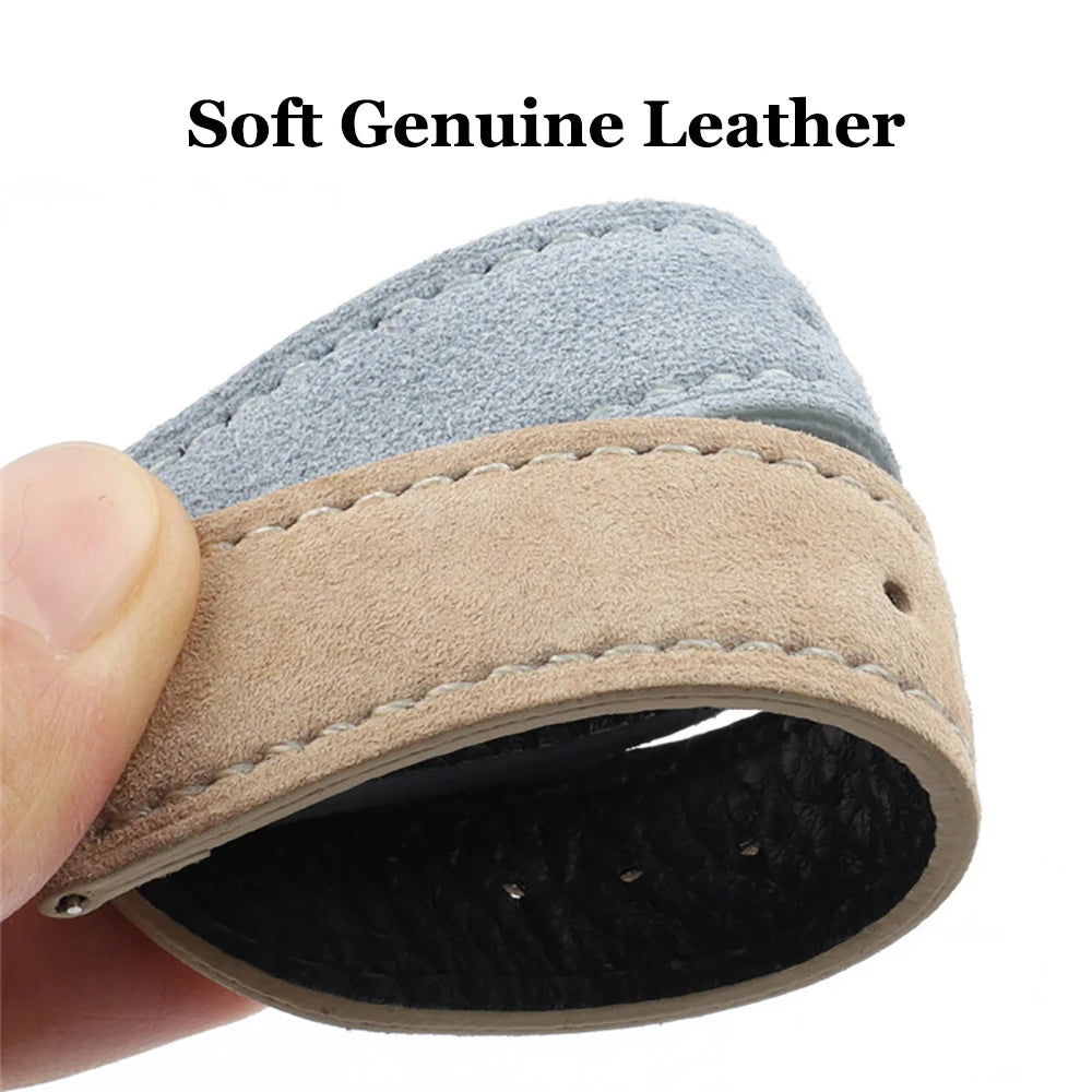 Vintage Suede Strap for Seiko Cowhide Leather Watch Band for Omega for Rolex  Stitching Bracelet Sport Quick Release Replacement