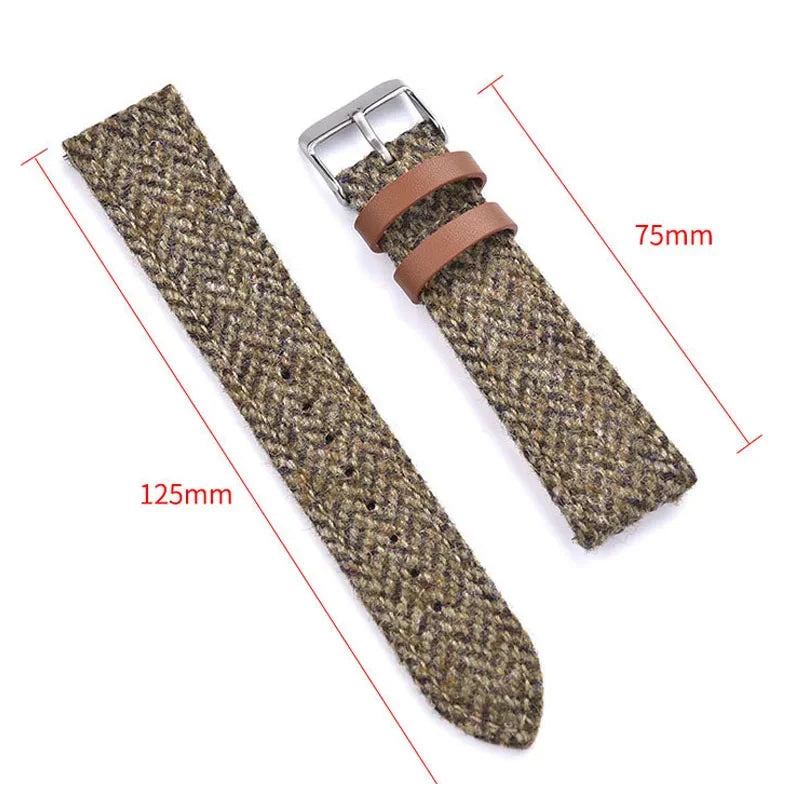 Vintage Genuine Leather Watch Band for SEIKO Replacement Bracelet Men Women Quick Release Wrist Band Weave Strap 18mm 20mm 22mm