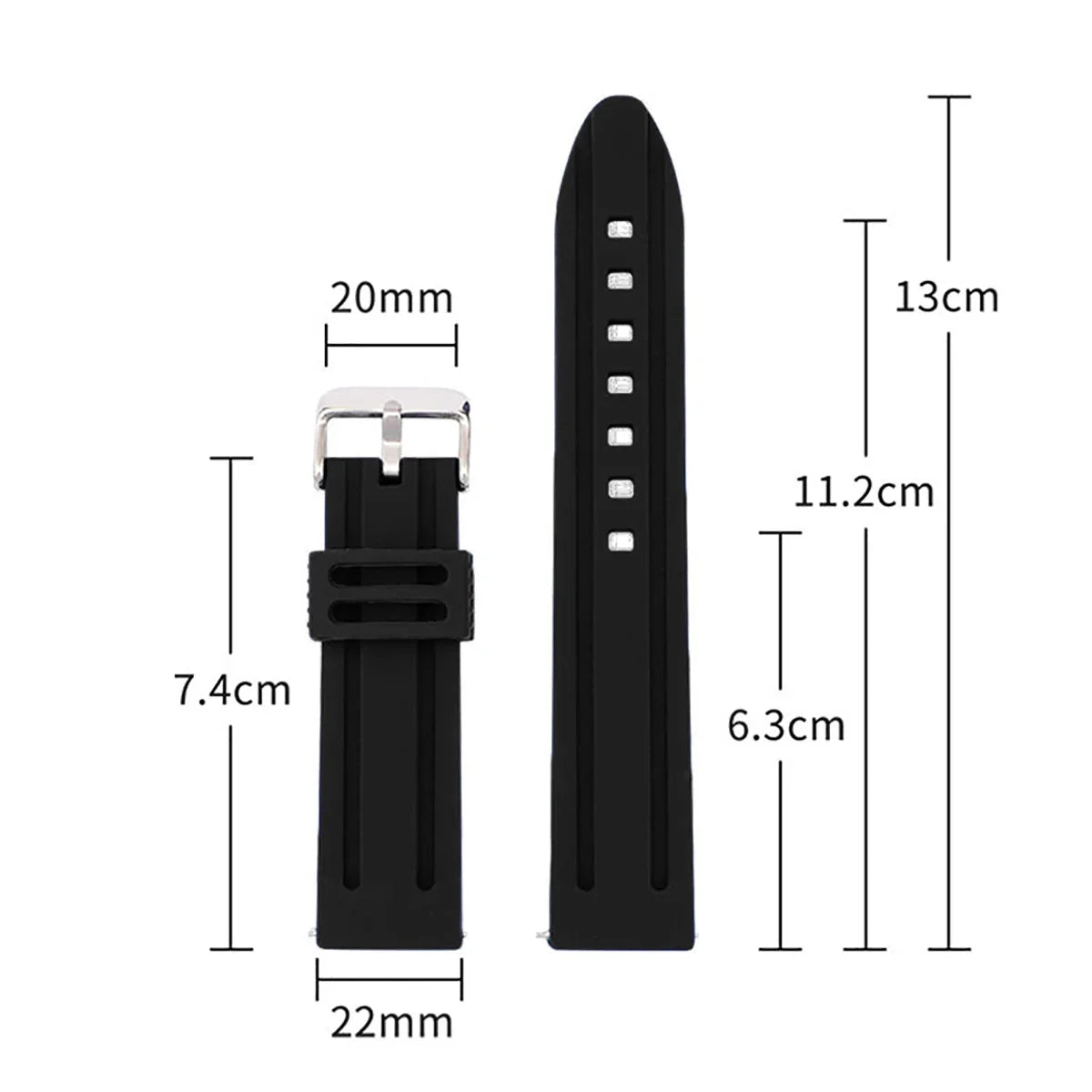 28mm 30mm Sport Watchband Big Width Soft Diving Waterproof Silicone Wristbelt Rubber Watch Strap 18 20mm 22mm 24mm 26mm Bracelet