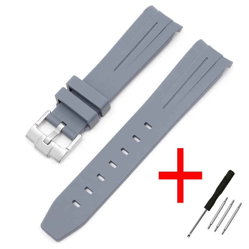 New 20mm for Moonswatch Rubber Watch Strap Curved End For Omega Joint Constellation Watchband Men Waterproof Sports Watch Band