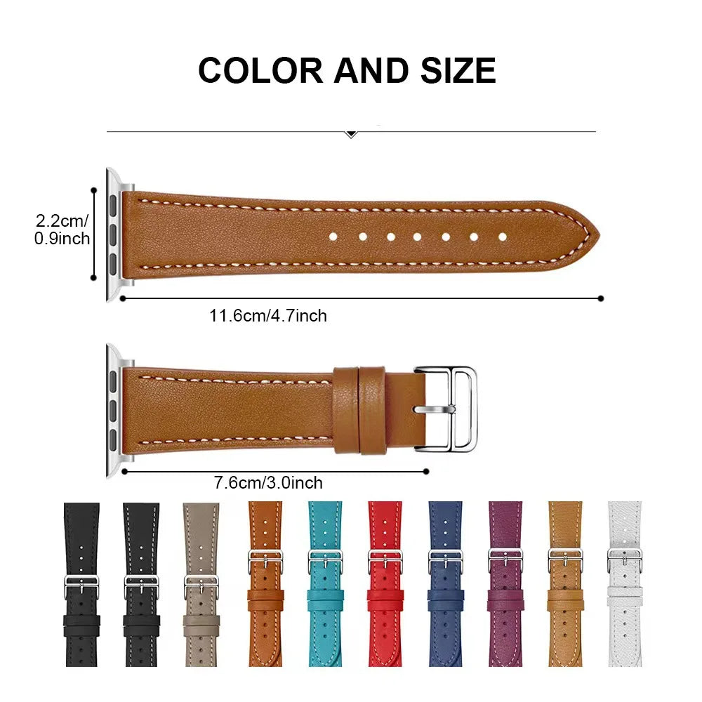 Vintage Leather Strap For Apple watch band 44mm 49mm 45mm 42mm 46mm 40mm correa bracelet iWatch series 7 8 6 SE ultra Watchband