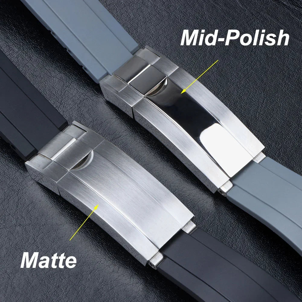 20mm Bracelet for Rolex Submariner DAYTONA GMT DEEPSEA Silicone Strap Diver Sport Waterproof  Rubber Watchband 9×9mm SlideBuckle