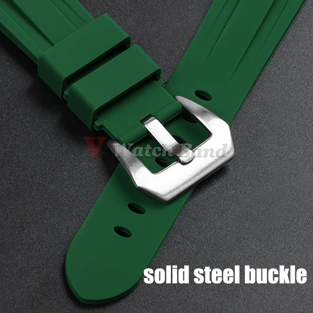 20 22mm 24mm 26mm Strap for Panerai PAM Watch Band for Omega for Seiko Quick Release Silicone Wristband for Casio Sport Bracelet