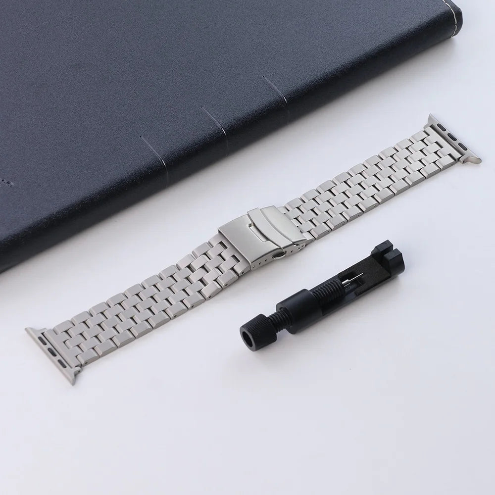 Metal Strap For Apple Watch 10 46mm Ultra 1 2 49mm Band Stainless Steel Correa For Iwatch 9 8 44mm 45mm Se 3 2 1 42mm Bracelet
