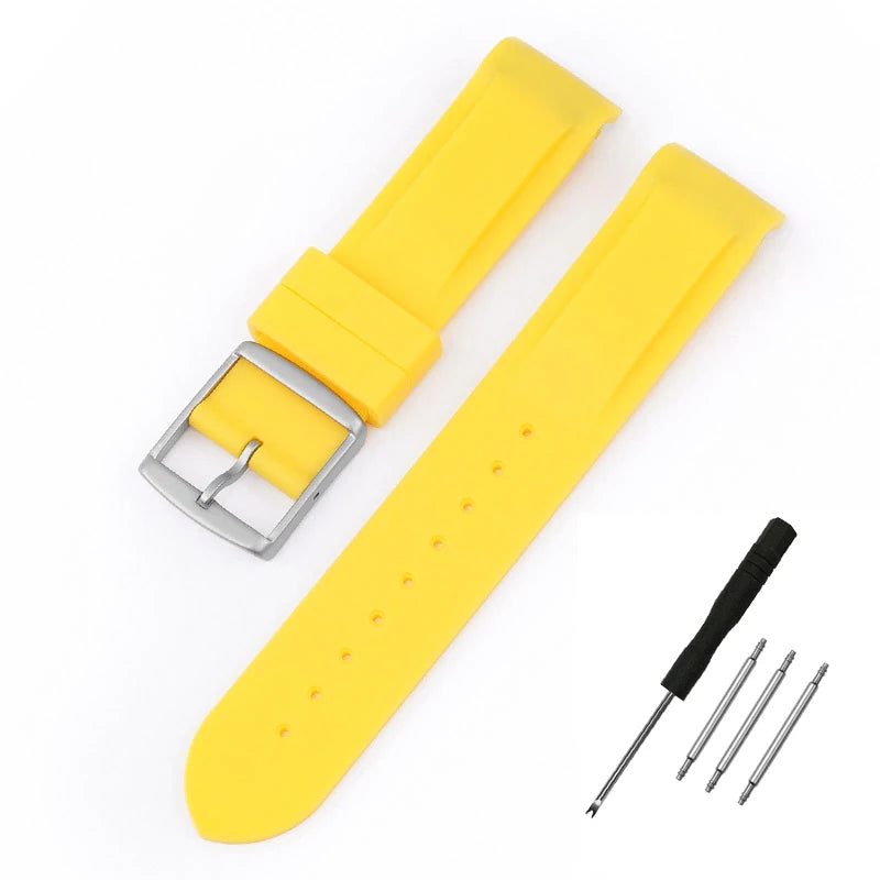 20mm For Moonswatch Rubber Watch Strap For Omega Curved End Interface Joint Constellation Men Women Waterproof Sports Watch Band