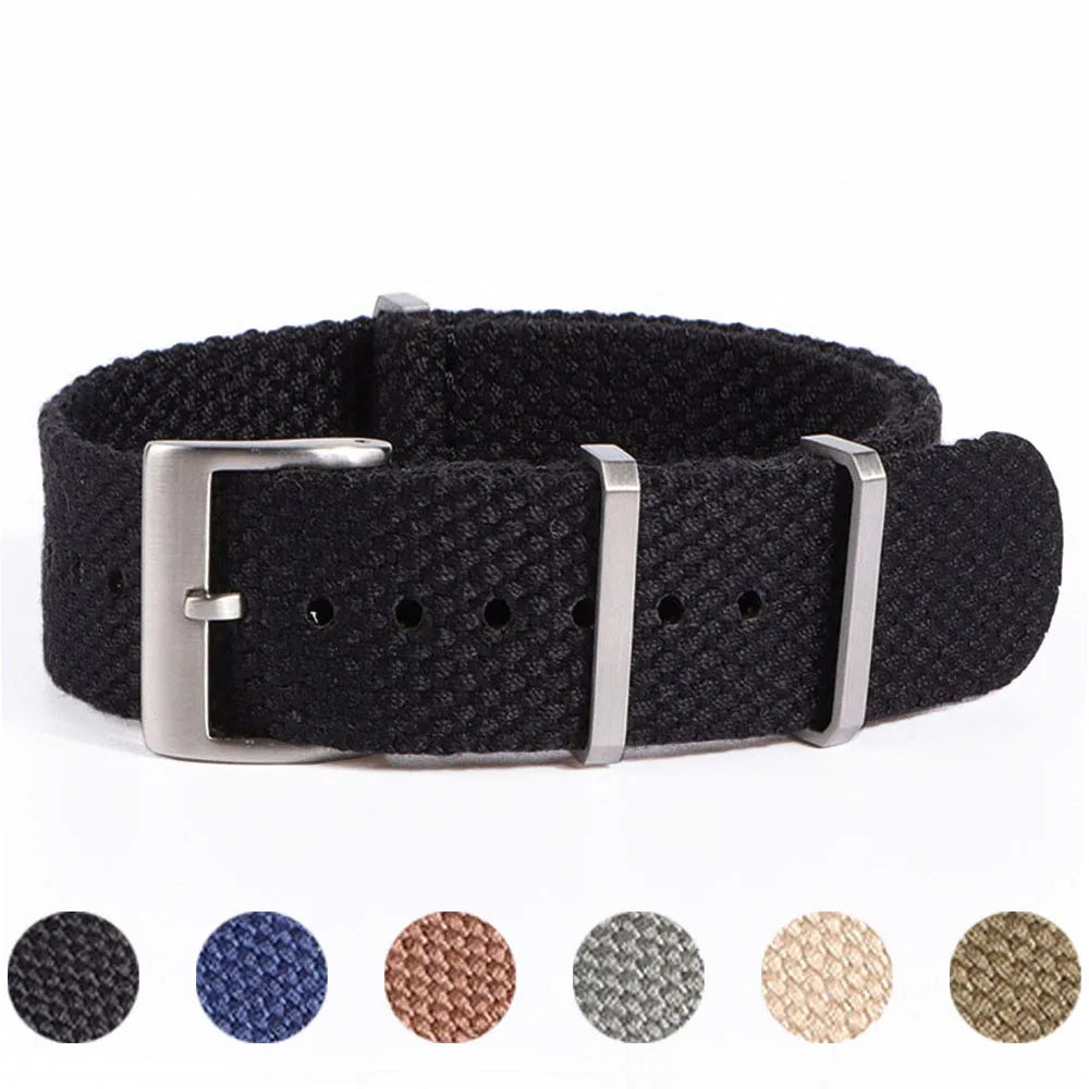 Cotton Nylon Strap for Seiko Braid Wristband 20/22mm Soft Watchband Military Sport Bracelet for Omega Seamaster 007 for Citizen