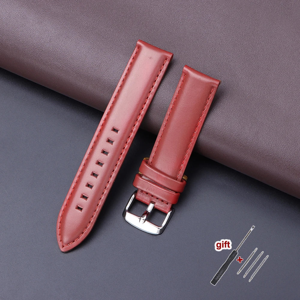 Universal Leather Strap for DW Daniel Wellington Watch Band 17mm 18mm 20mm 22mm Meninos Assistem Genuine Leather Watchband