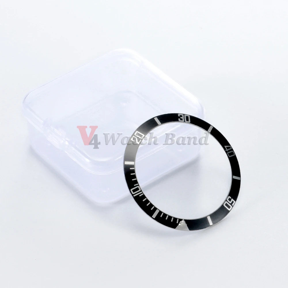 37mm Aluminium Ceramic Watch Bezel Insert Ring for Rolex Watch Case Alloy Insert Ring Slope GMT Diving Watch Part Accessories