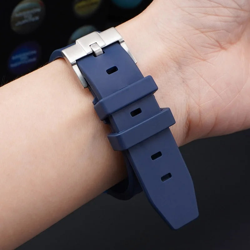 New 20mm for Moonswatch Rubber Watch Strap Curved End For Omega Joint Constellation Watchband Men Waterproof Sports Watch Band