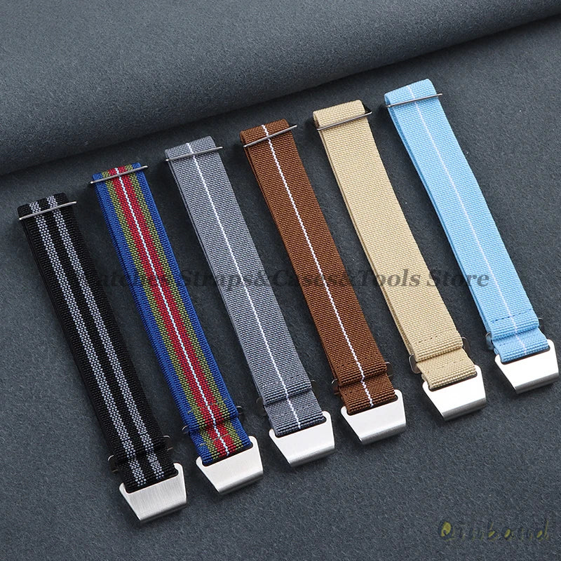 Elastic Nylon Watch Band for Seiko for Omega Sports Bracelets 18mm 20mm 22mm for Huawei Watch GT5/GT4/GT3 Parachute Watch Straps