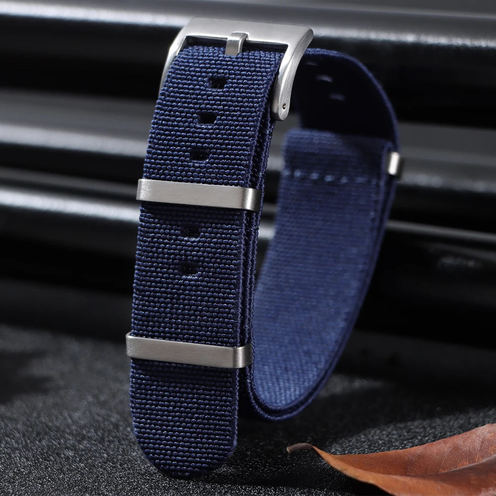 18mm 20mm 22mm Elastic Nylon Watch Strap for Seiko Army Sport Bracelet Replacement Brown Green Band Military Casual Watchband