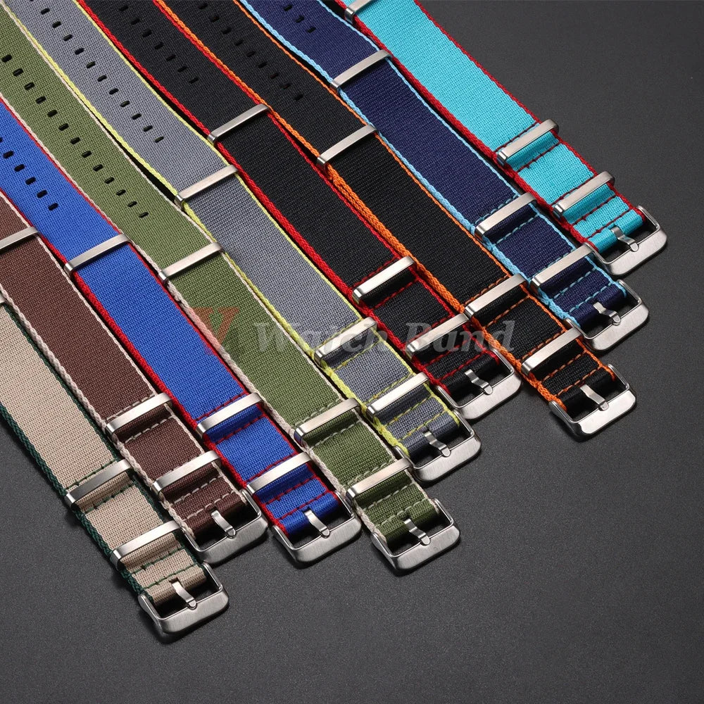 Nylon Strap for Omega Seamaster 007 20mm 22mm Soft Nylon Bracelet for Seiko Wristband Military Watchband for Samsung Watch 3/4/5