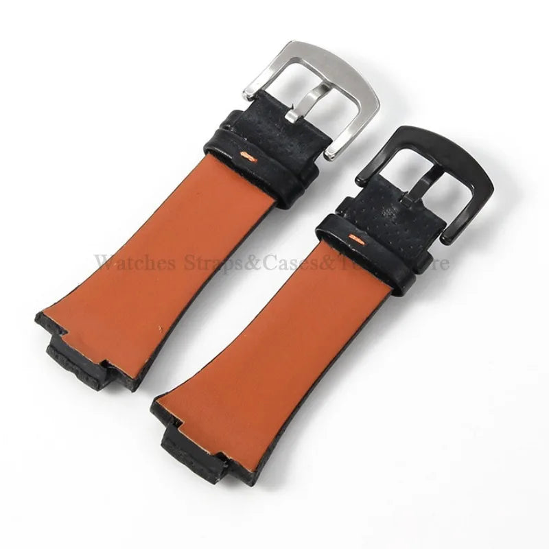 Genuine Leather Watch Strap 15mmx27mm for Seiko SNL017P1 SNL029P2 SNA595P2 SNL021P1 Wristband Sport Bracelets Watch Accessories