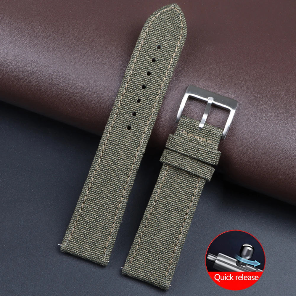 Fashion Nylon Watch Band for Omega Strap for Seiko Sport Vintage 20mm 22mm Watchband Army Sport Bracelet for Smartwatch