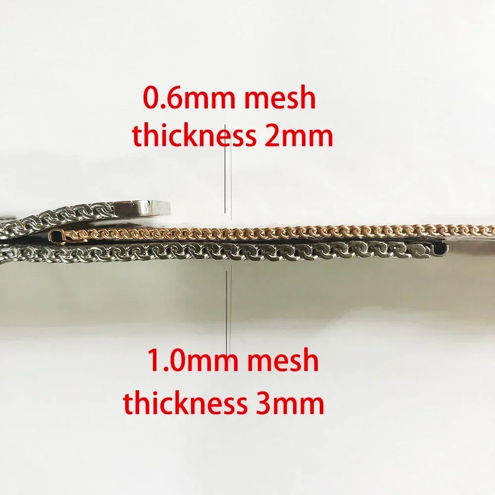 1.0mm Milanese Mesh Stainless Steel Watch Band Quick Release 3mm Thickness Coarse Heavy Wriststrap Metal Bracelet 18 20 22 24mm