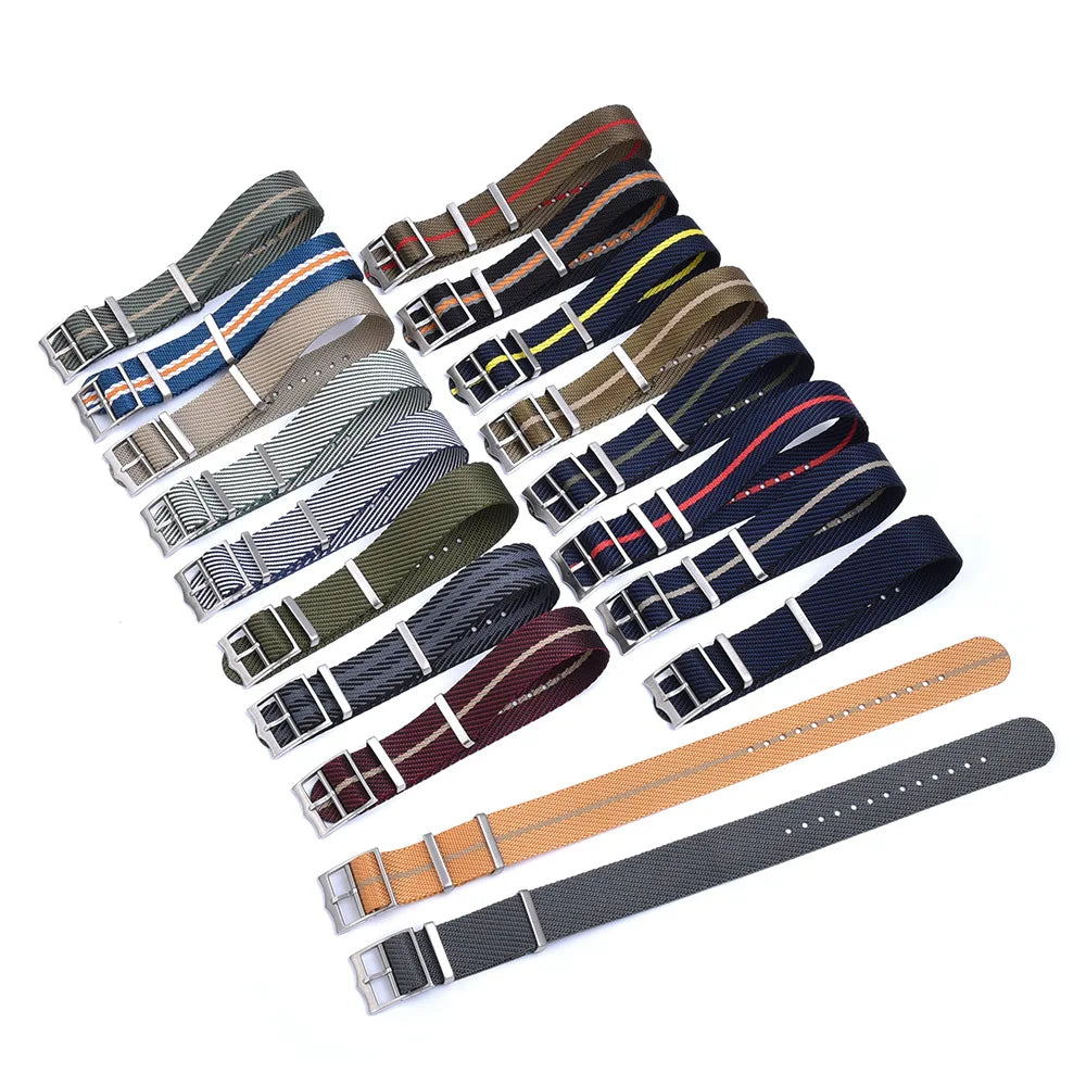Fabric Bracelet for Rolex Premium Nylon Watch Band for Tudor Army Military Canvas Strap for Seiko 20mm 22mm Men Women Wristband