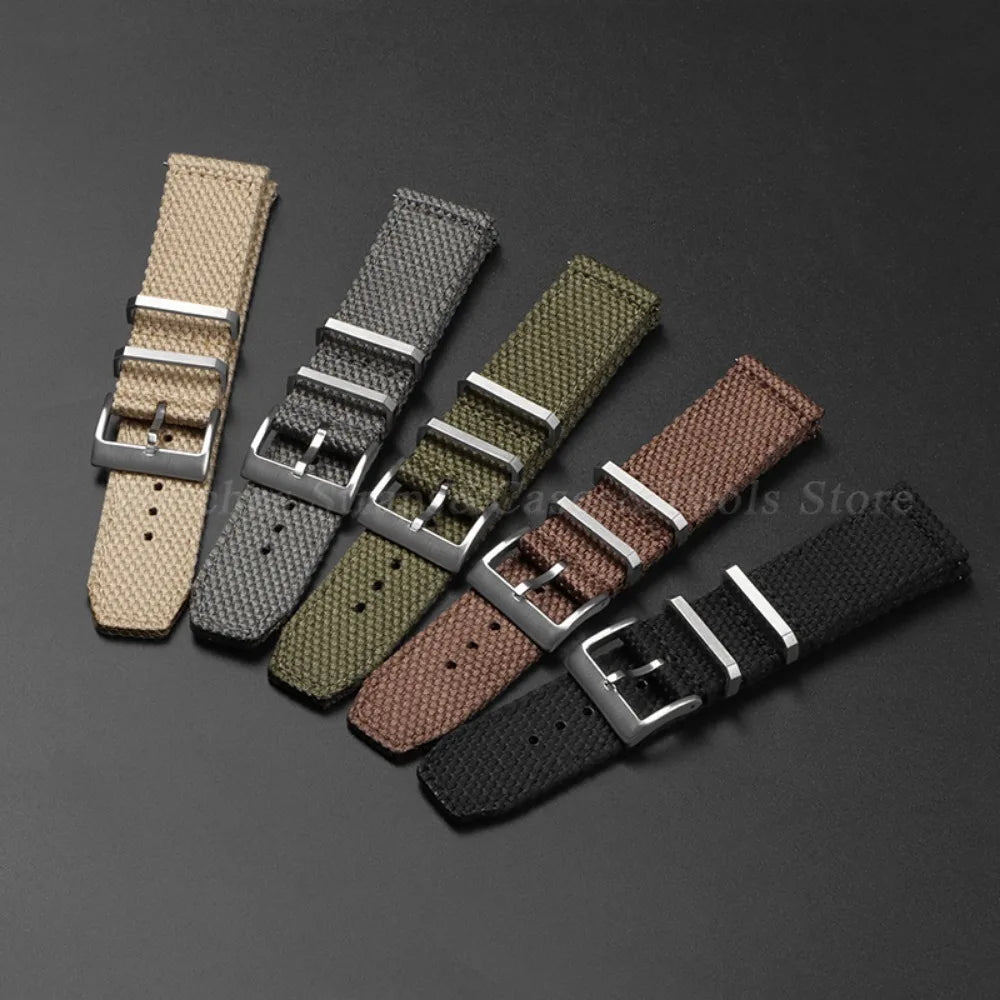 Nylon Cotton Watch Strap for Army Military Wristband 20mm 22mm for Seiko for Omega Weave Quick Release Bracelet Replacement Band