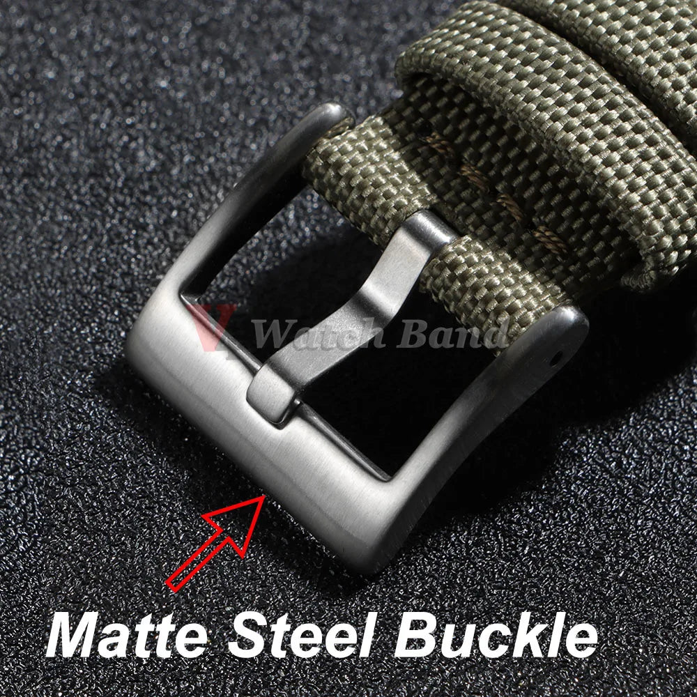 Nylon Cowhide Watch Band 20mm 22mm for Seiko Army Military Woven Strap Quick Release Wristband for Samsung Men Sport Watch Bands