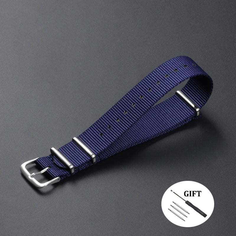 Military Casual Watchband Nylon Watch Band for Omega 20mm 22mm 18mm Strap for Seiko Army Sport High Quality Bracelet Replacement