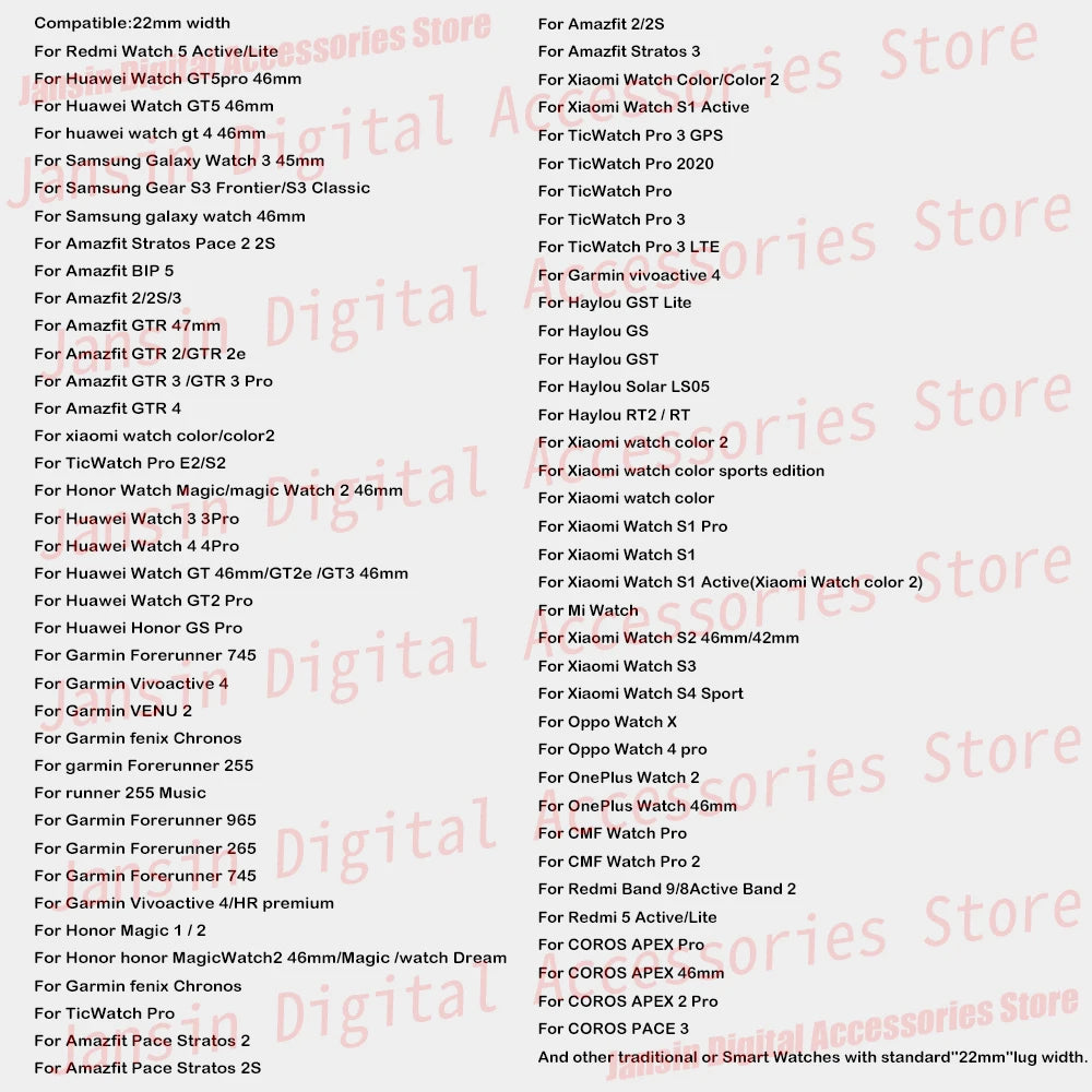 22mm Ocean Band For CMF Watch Pro By Nothing CMF Smartwatch Accessories Strap For OnePlus Watch 2 3 OPPO Watch X Huawei Watch 5