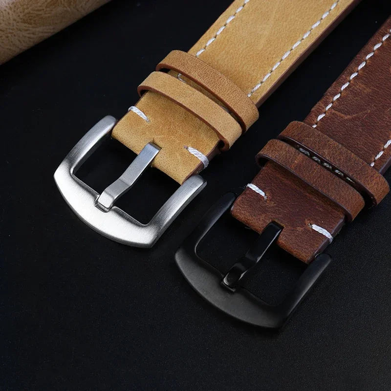 Watchband 18mm 19mm 20mm 21mm 22mm 24mm Wrist Belt for Huawei 42mm 46mm Black Yellow Brown Strap for Samsung Galaxy