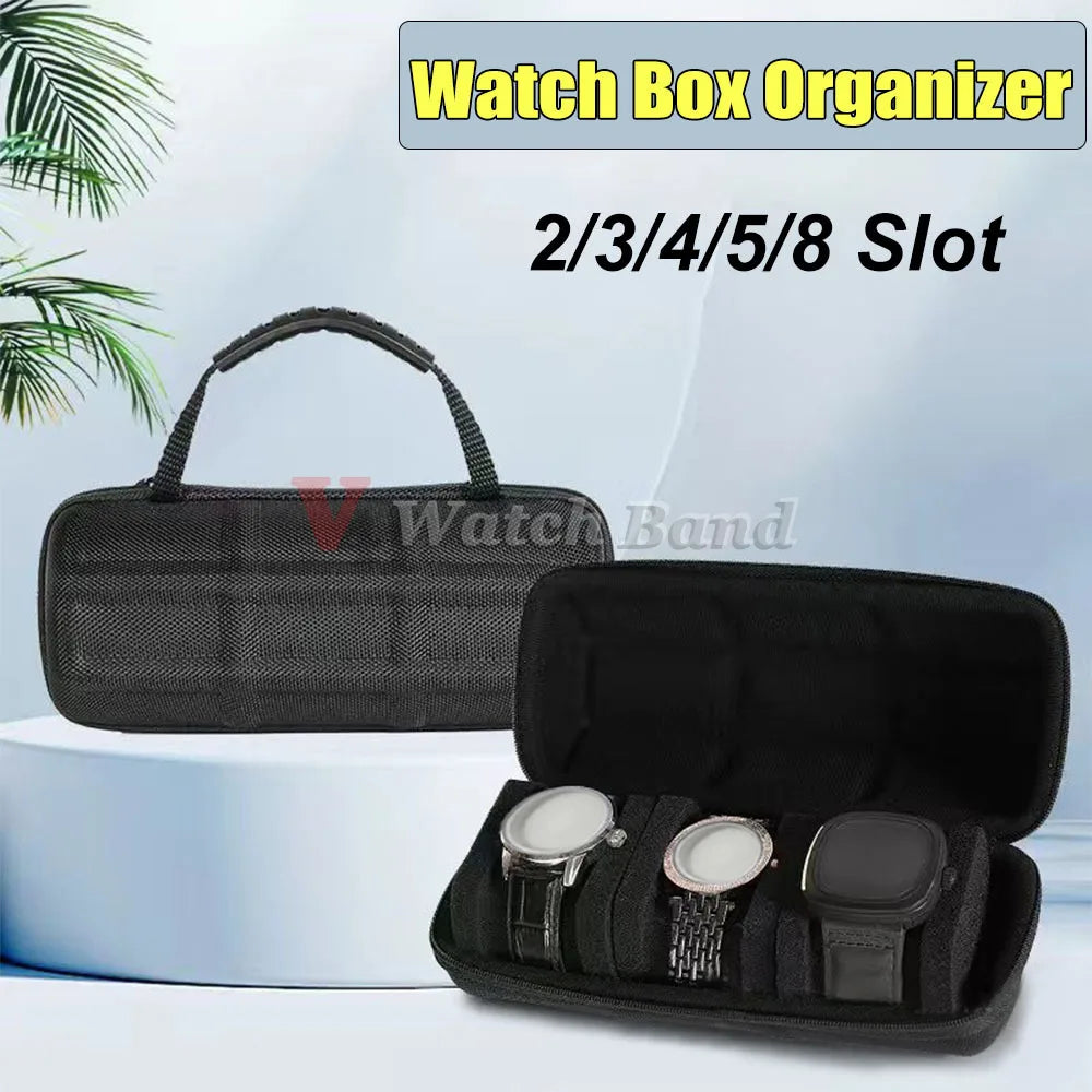 2/3/5/8Slot Watch Box Organizer Watch Display Storage Box Men Women Watch Portable Storage Travel Case Multiple Slot Available