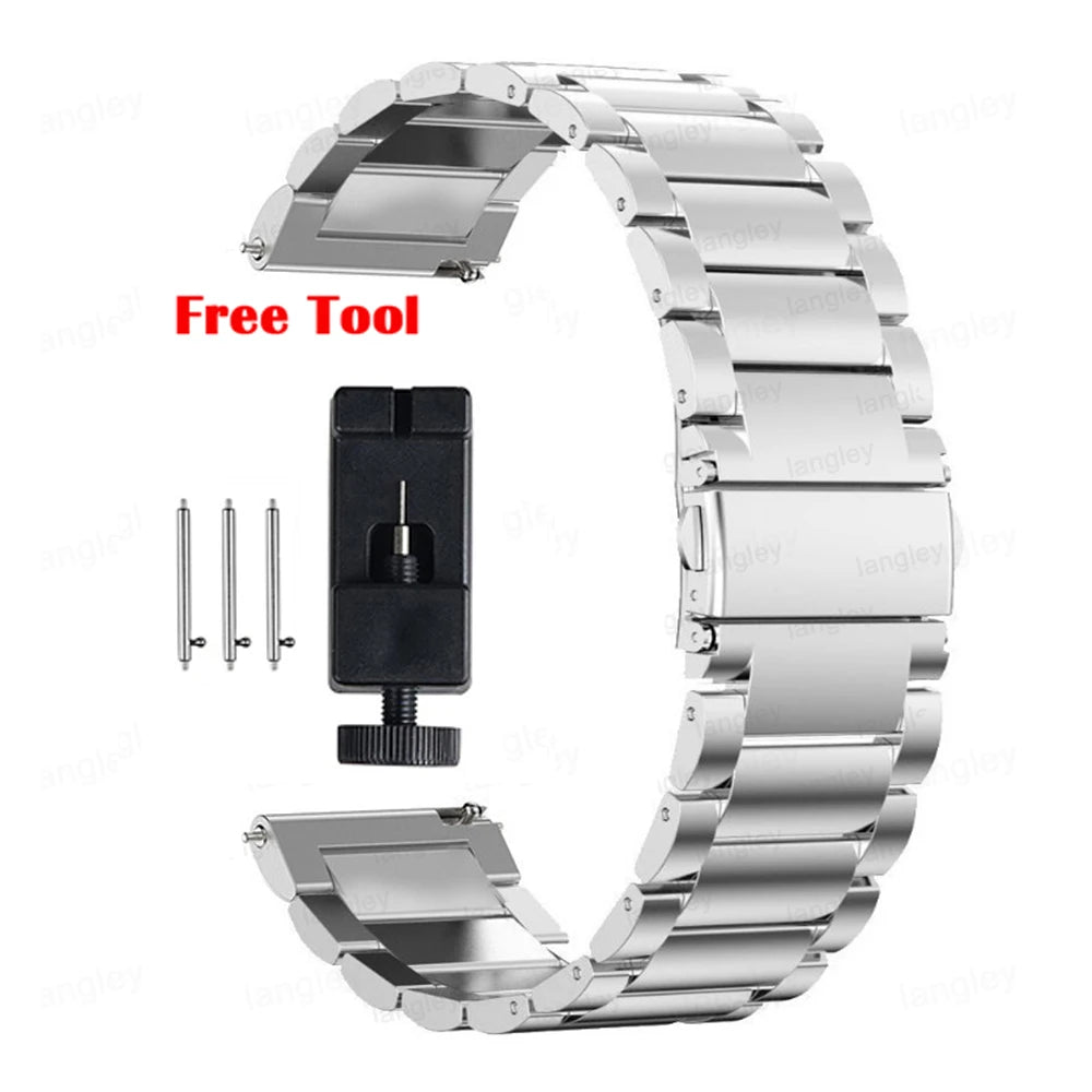 Stainless Strap for Samsung Galaxy Watch 3/4/5/6 Wristband Metal Bracelet for Huawei Watch GT2 Pro GT 2 46mm Smart Band Bracelet