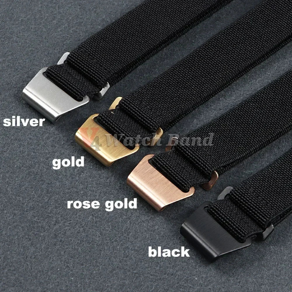 18mm 20mm 22mm Nylon Watchbands 60s French Troops Parachute Bag Elastic Bracelet Man's Universal  Military Seatbelt Reloj Strap